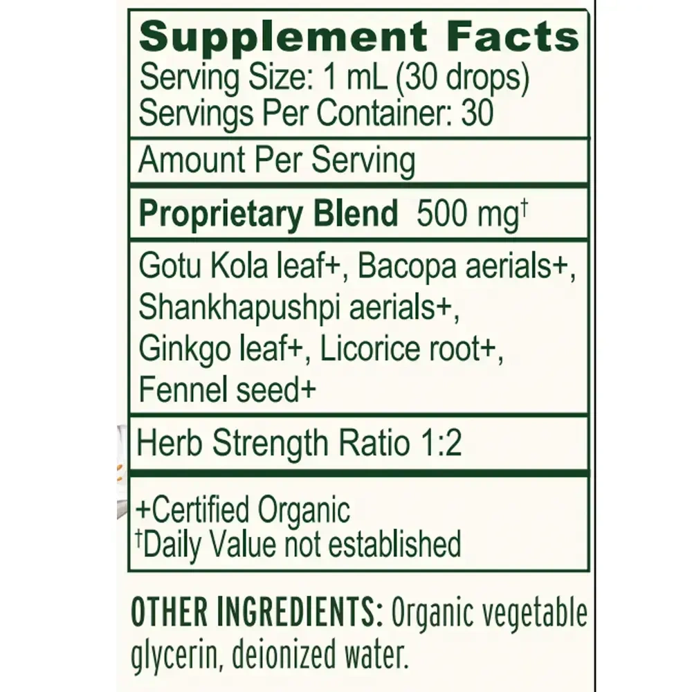 Product image for Focus Liquid Extract, Organic.
