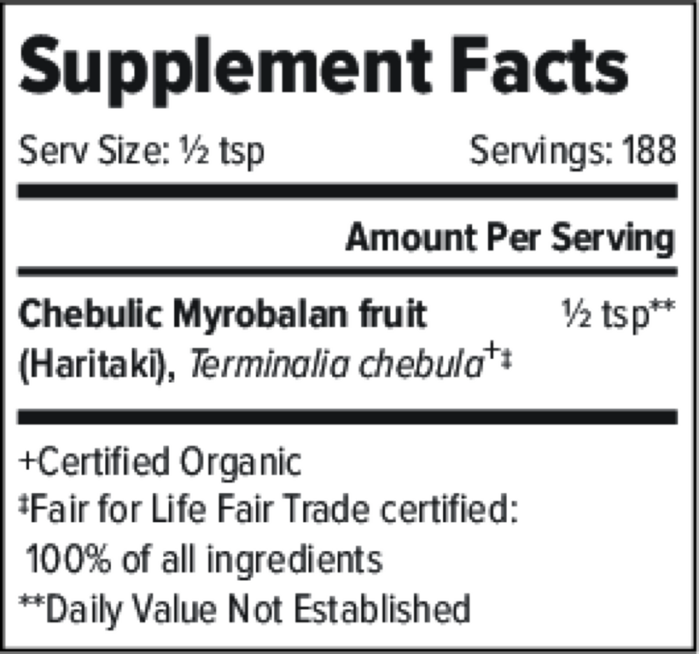 Product image for Haritaki Fruit Powder, Organic.