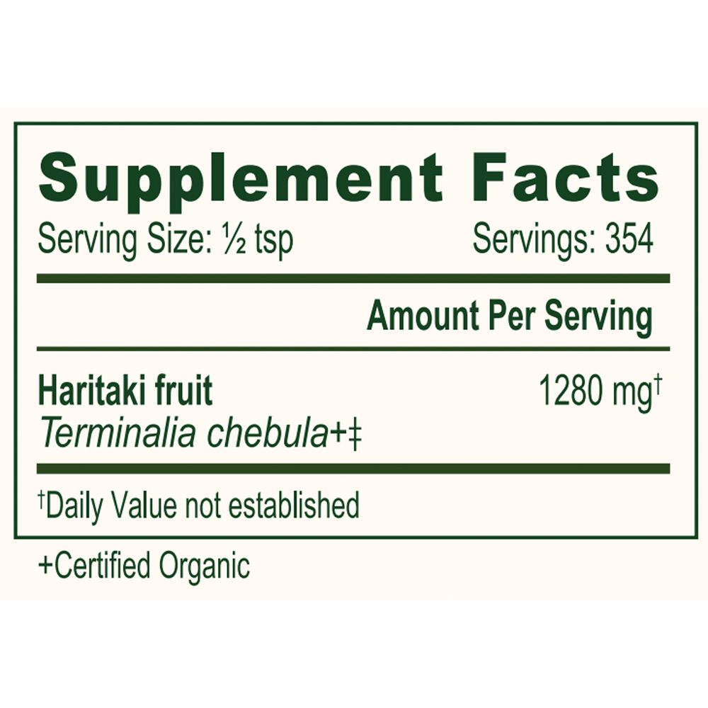 Product image for Haritaki Fruit Powder, Organic.