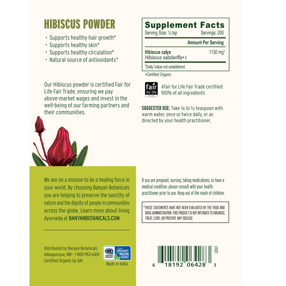 Product image for Hibiscus Powder Organic.