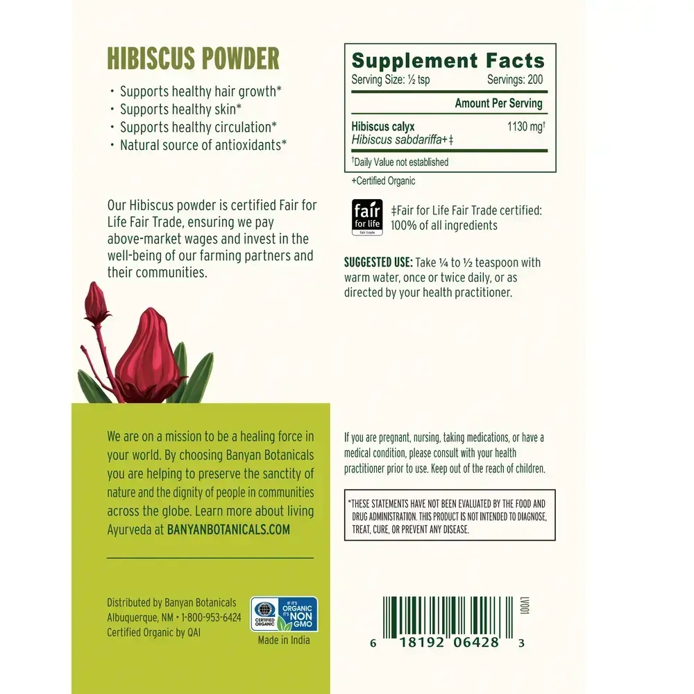 Product image for Hibiscus Powder Organic.