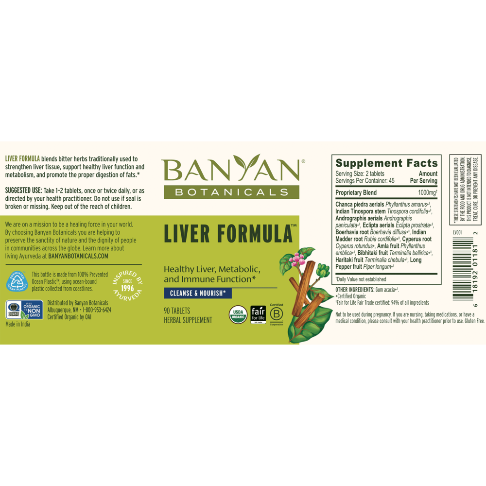 Product image for Liver Formula Tablets.
