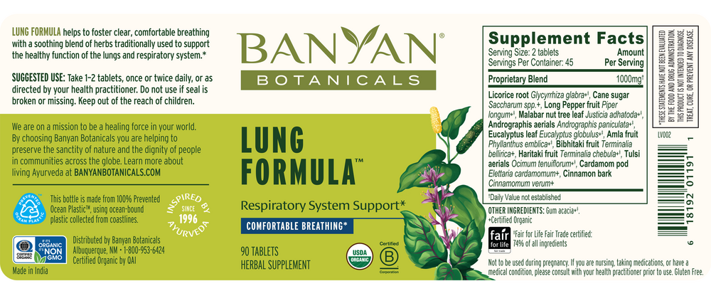 Product image for Lung Formula.