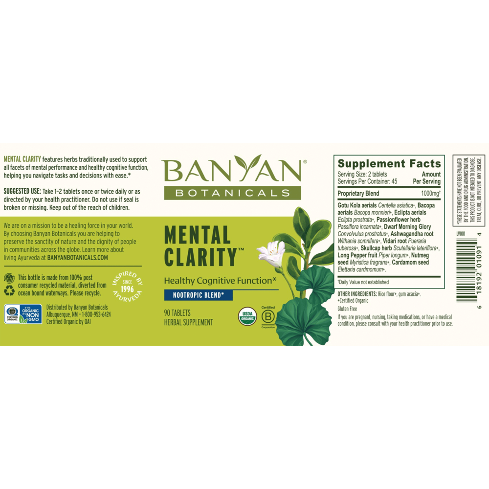 Product image for Mental Clarity Tablets.