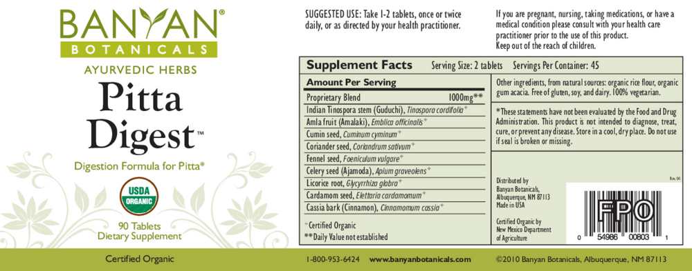 Product image for Pitta Digest.