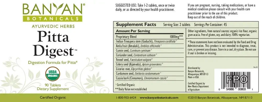 Product image for Pitta Digest.