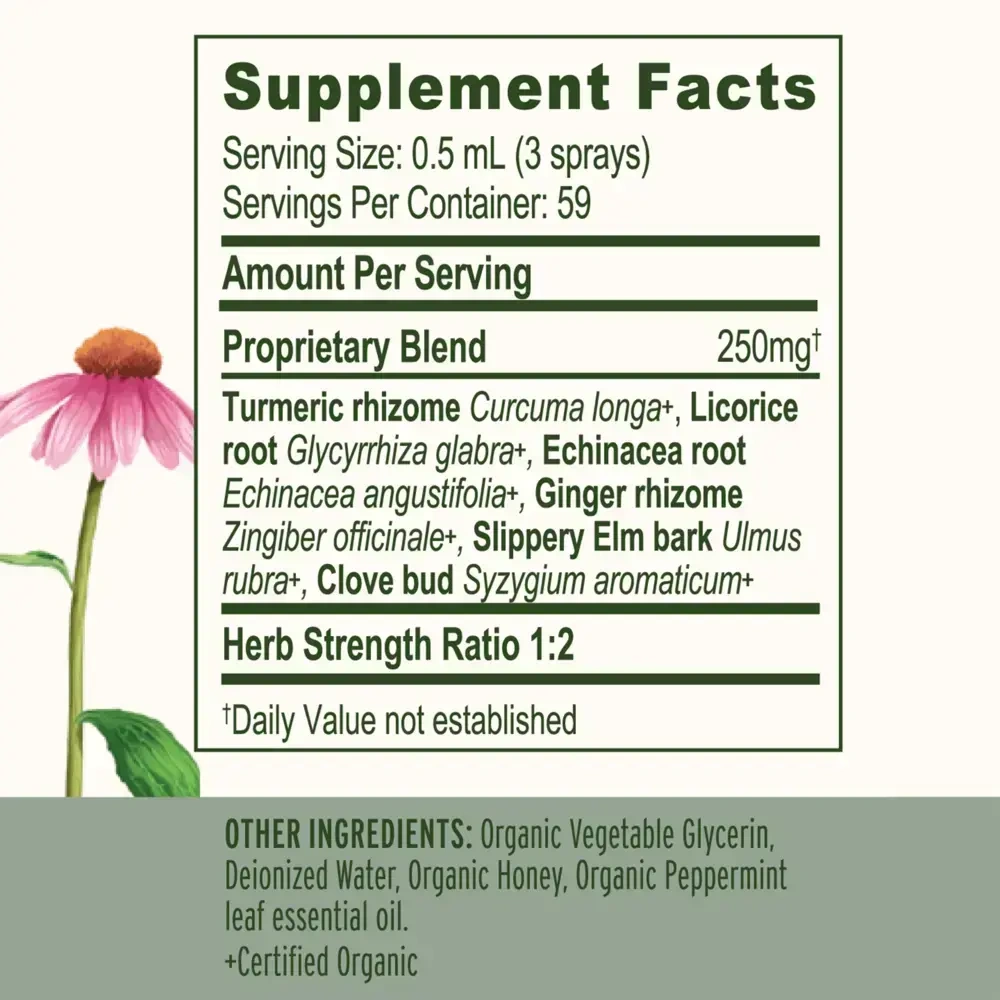 Product image for Throat Soother Spray, Organic.