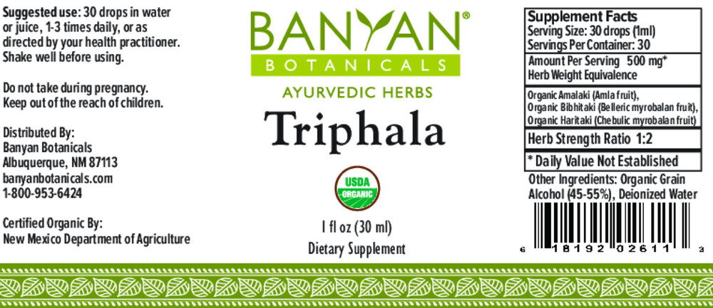 Product image for Triphala Liquid Extract, Organic.