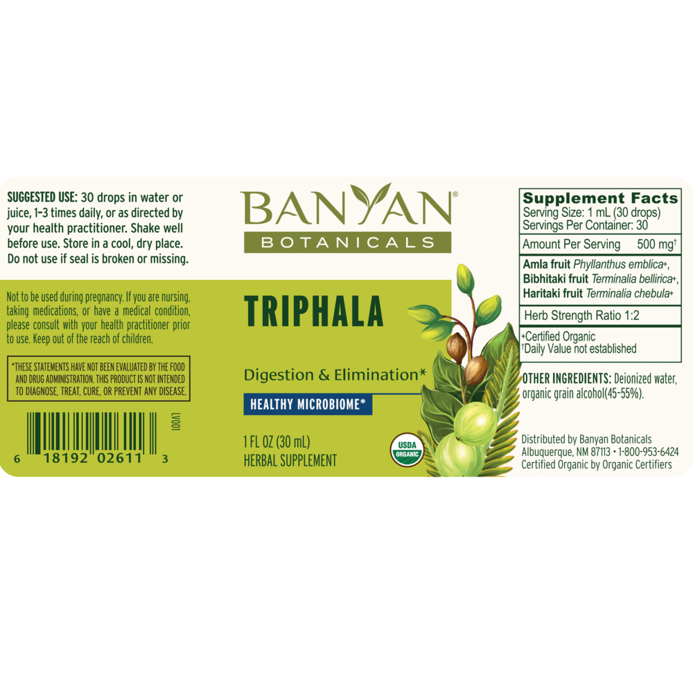 Product image for Triphala Liquid Extract, Organic.