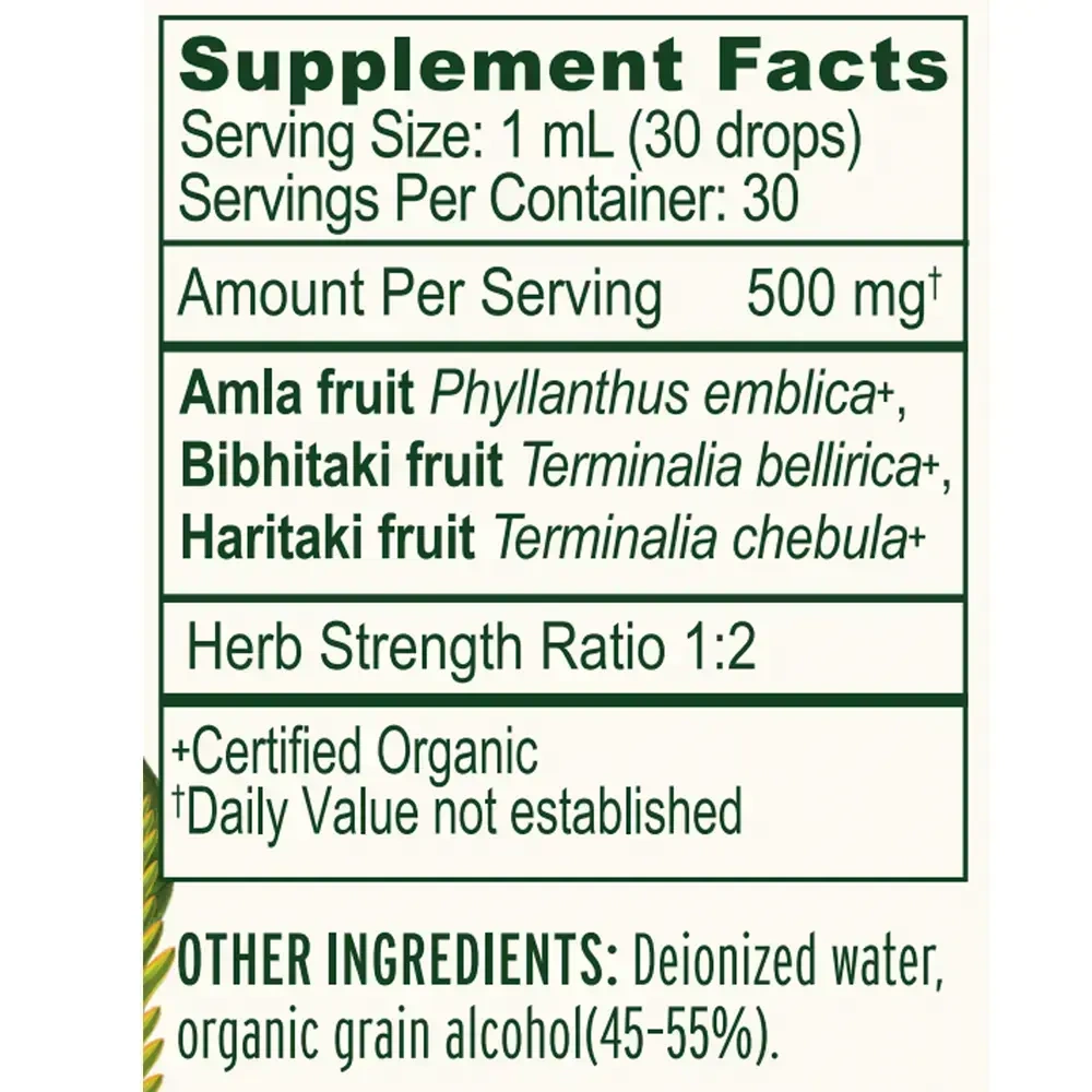 Product image for Triphala Liquid Extract, Organic.
