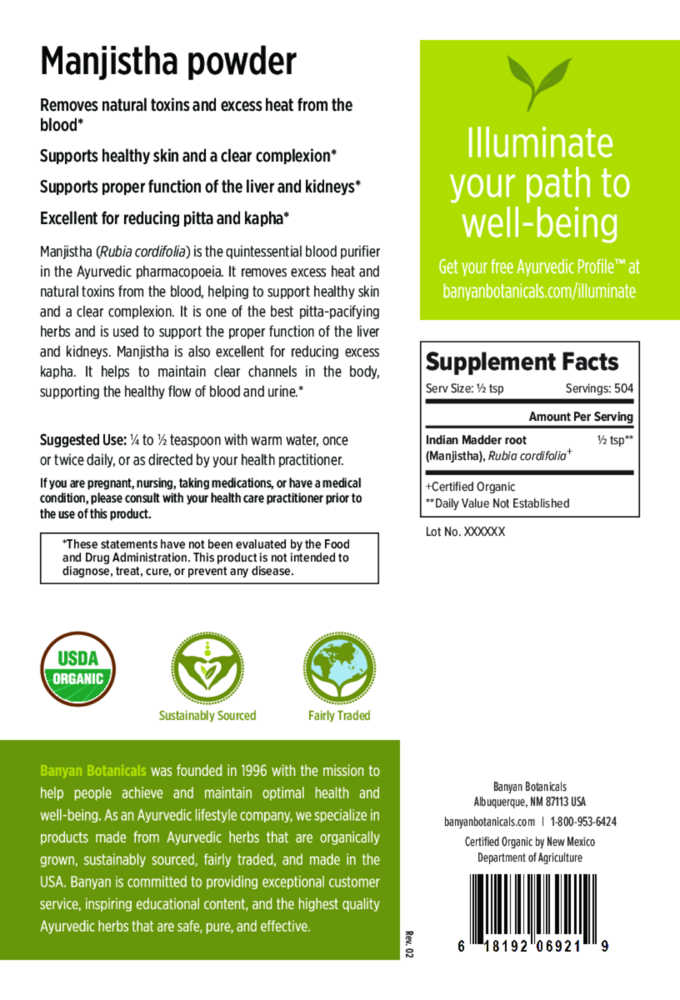 Product image for Manjistha Powder.