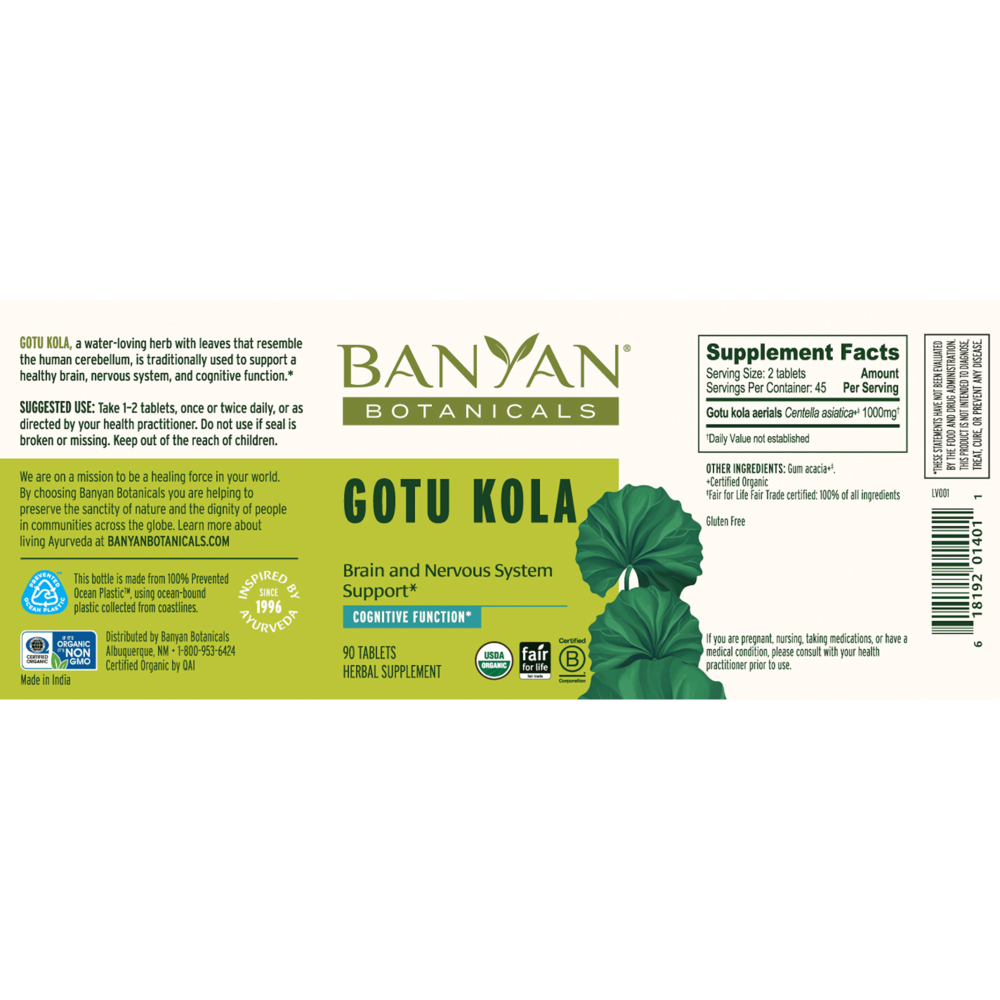Product image for Gotu Kola Tablets.