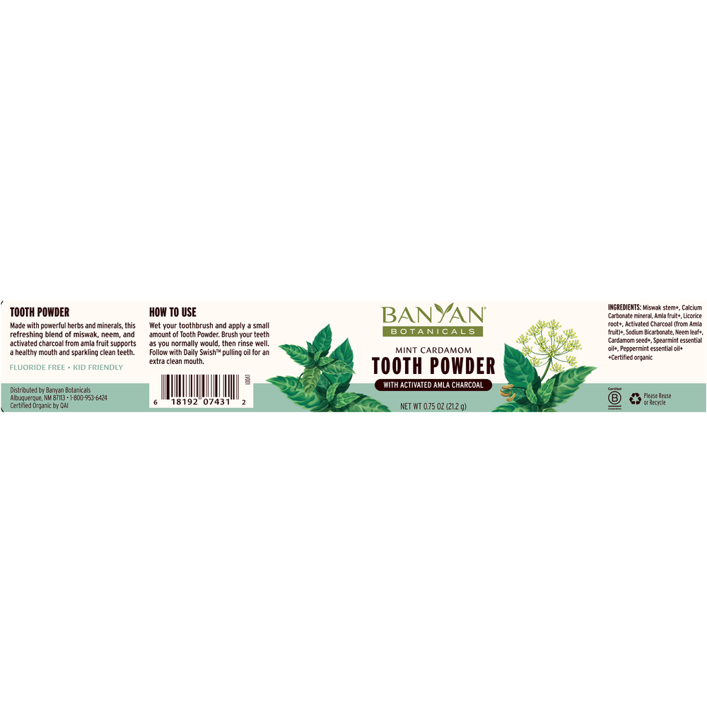 Product image for Tooth Powder Mint Cardamom.