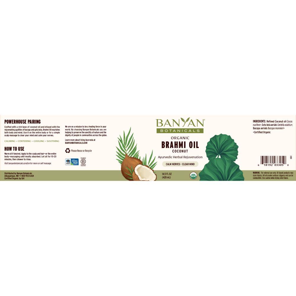 Product image for Brahmi Oil, Coconut.