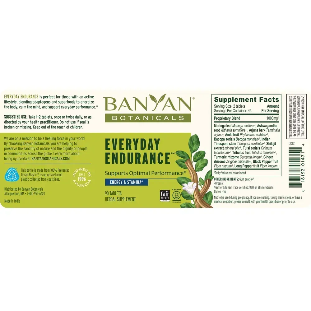 Product image for Everyday Endurance Tablets.
