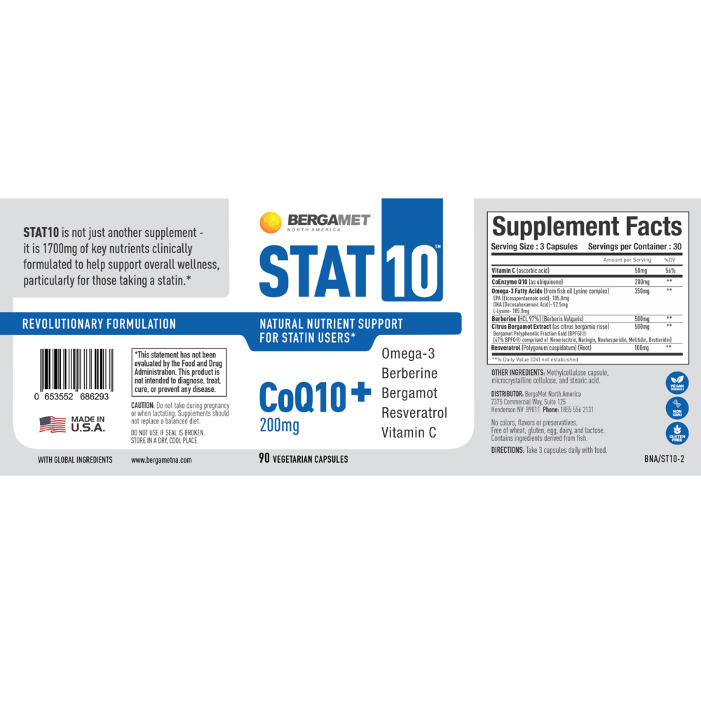 Product image for BergaMet Stat10 CoQ10+.
