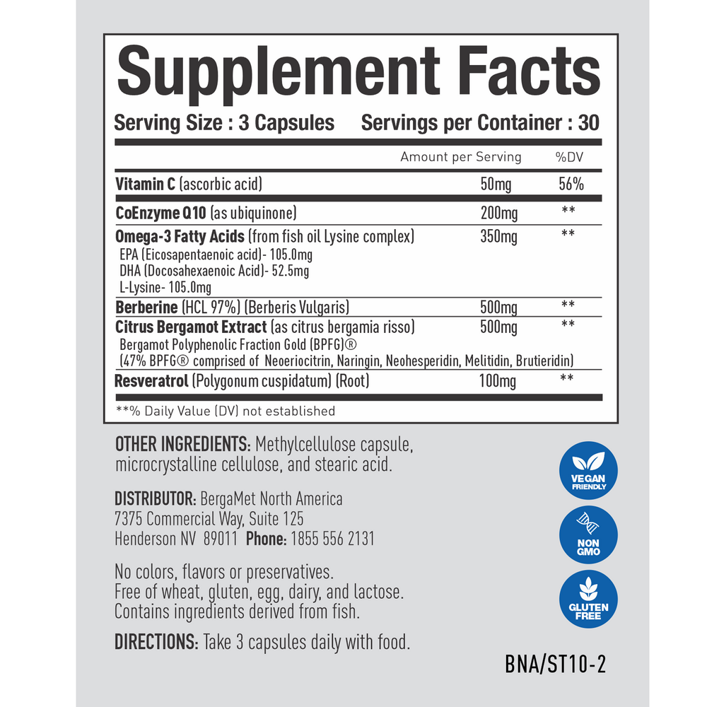 Product image for BergaMet Stat10 CoQ10+.
