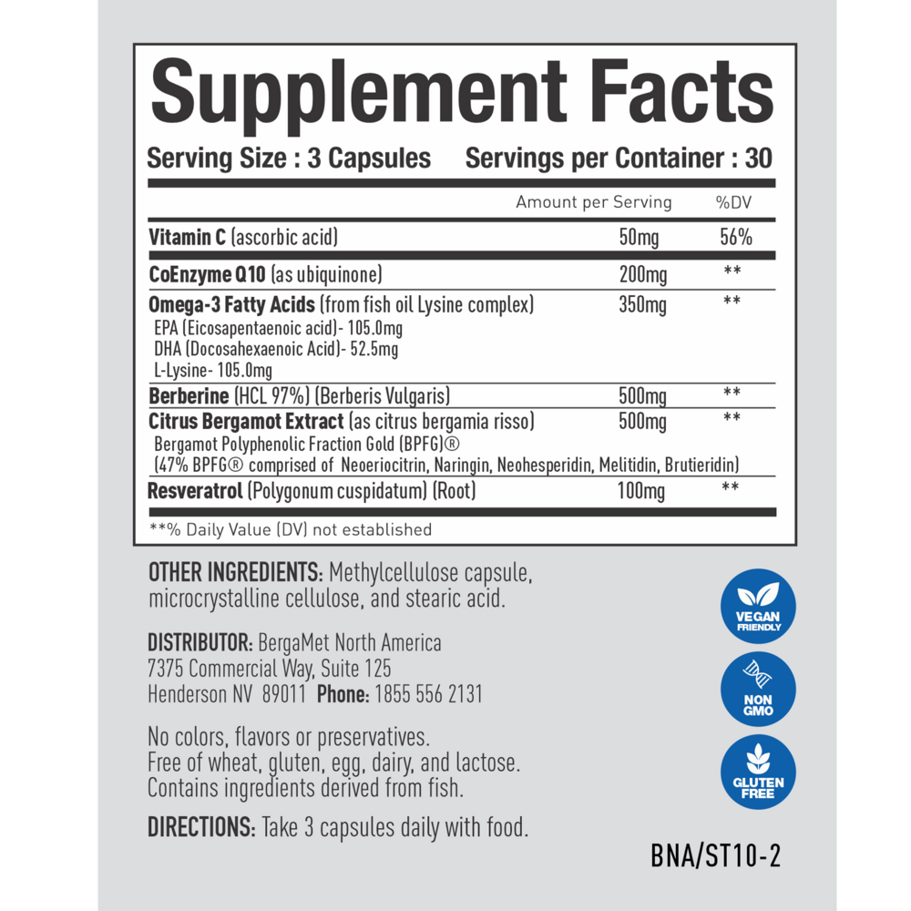 Product image for BergaMet Stat10 CoQ10+.