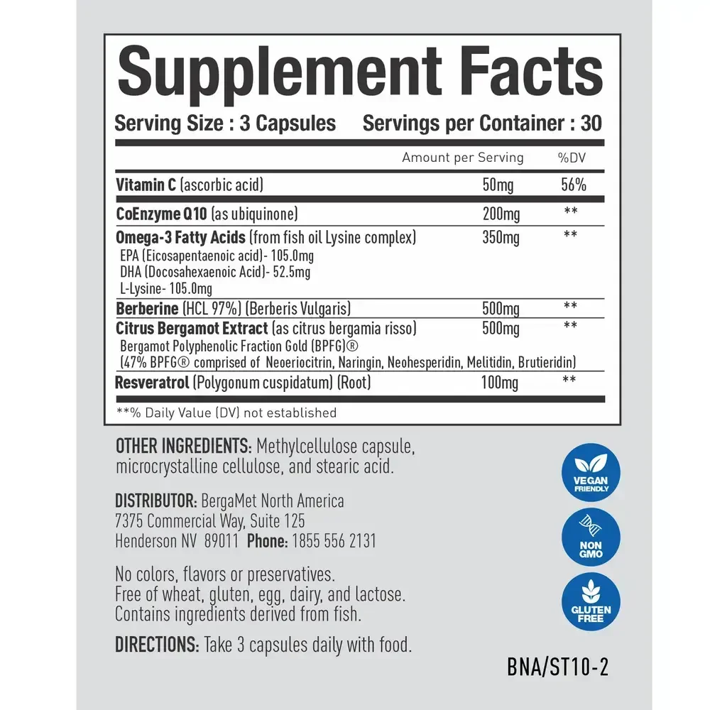 Product image for BergaMet Stat10 CoQ10+.