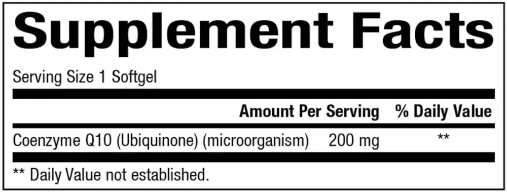 Product image for CoQ10 200mg.