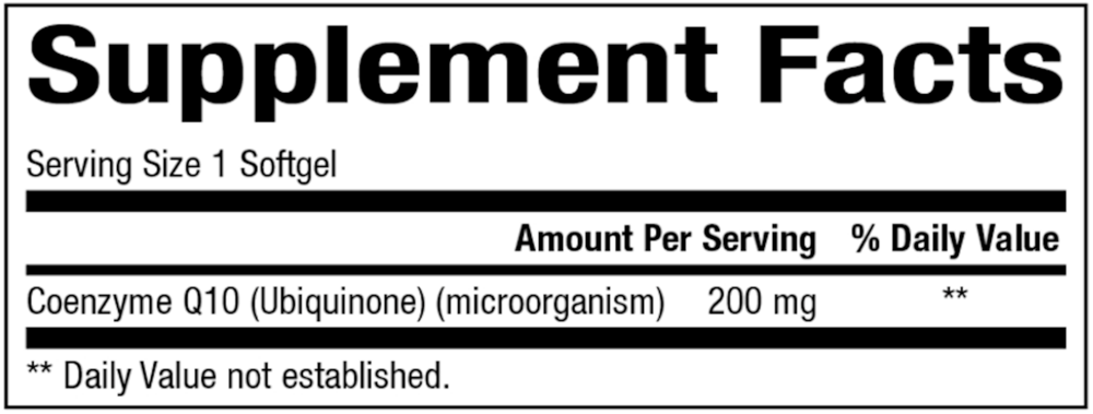 Product image for CoQ10 200mg.