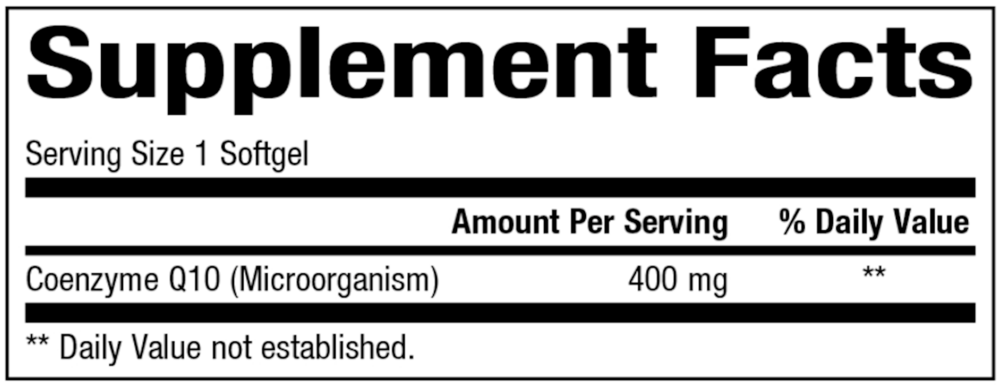 Product image for CoQ10 400mg.