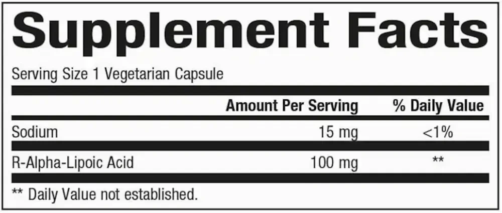 Product image for R-Alpha-Lipoic Acid.