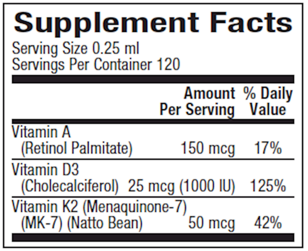 Product image for Vitamin K2, D3 &amp; A.
