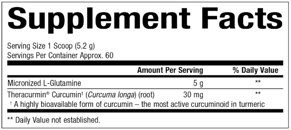 Product image for L-Glutamine with Theracurmin.
