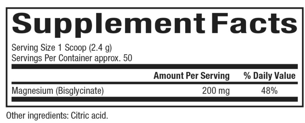 Product image for Magnesium Bisglycinate.