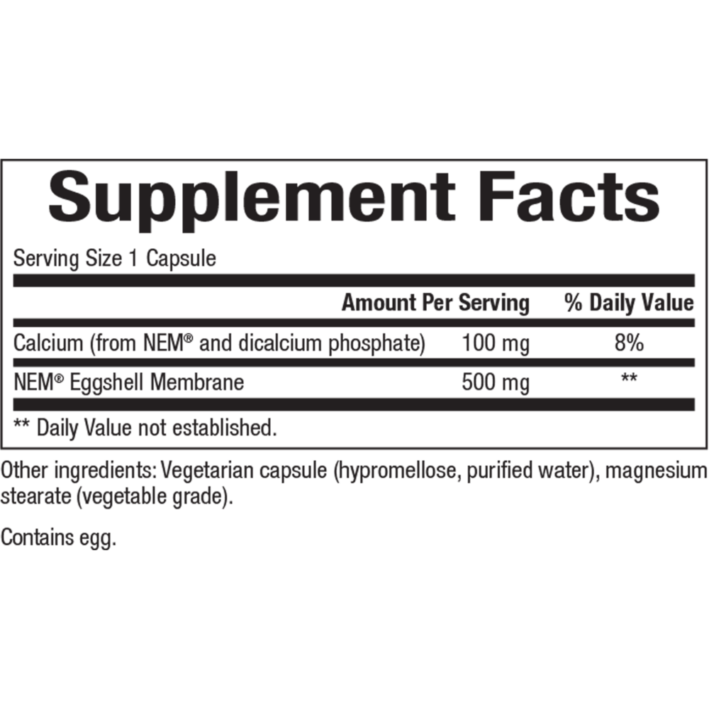 Product image for NEM Eggshell Membrane 500mg.