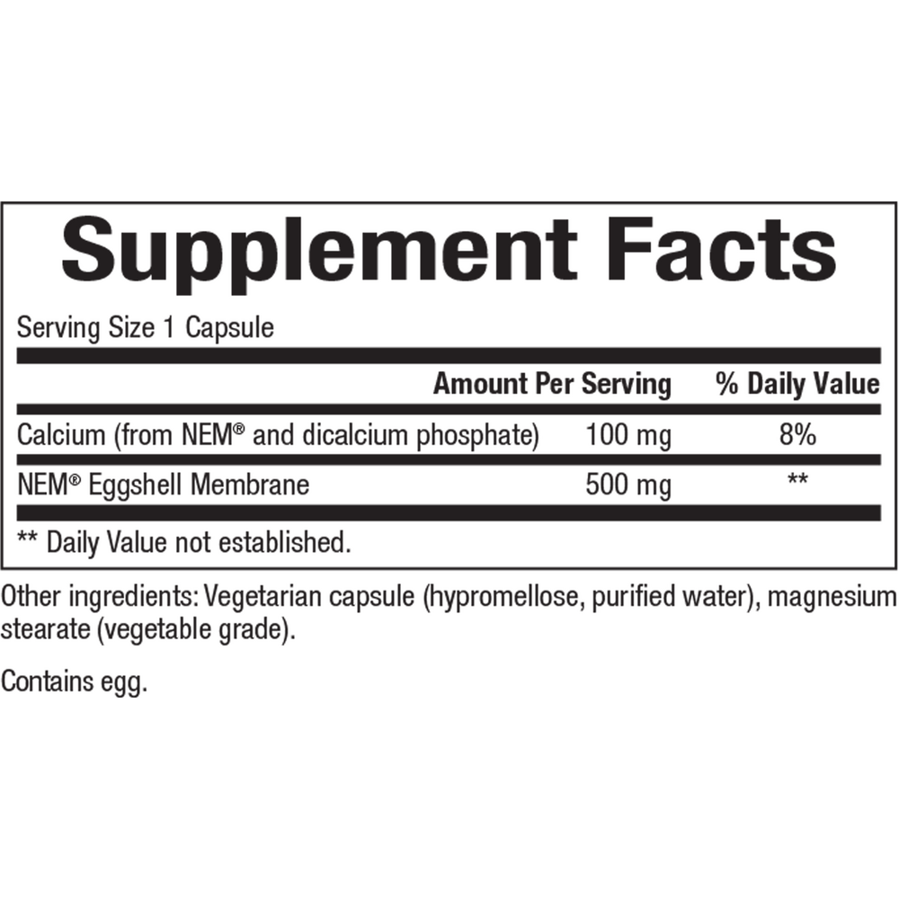 Product image for NEM Eggshell Membrane 500mg.