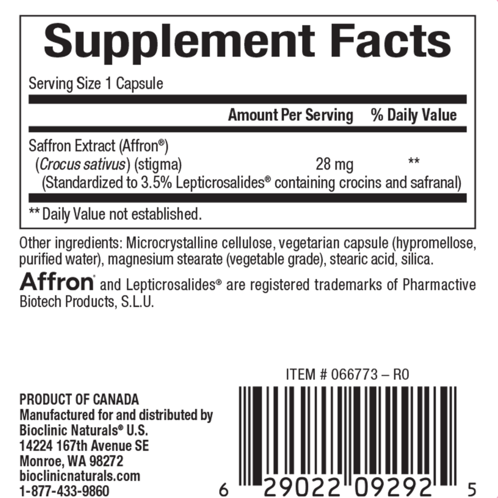 Product image for Saffron Extract 28mg.