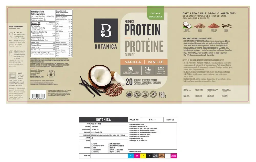 Product image for Perfect Protein (Certified Organic, Vegan) - Vanilla.