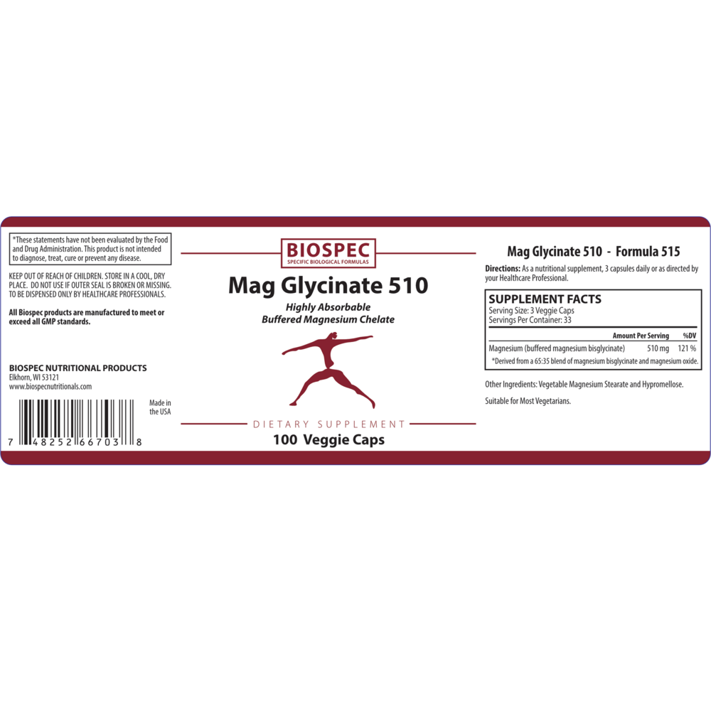 Product image for Mag Glycinate 510.