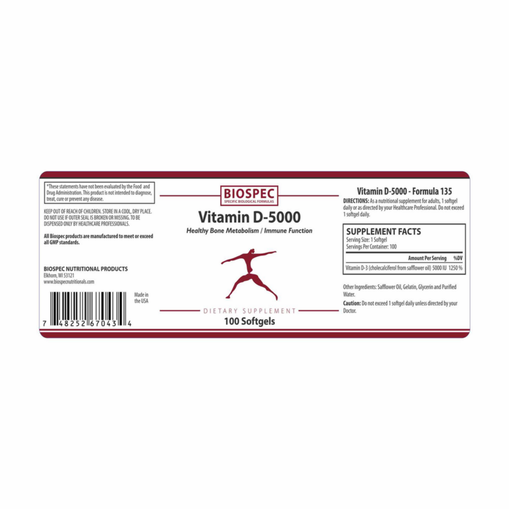 Product image for Vitamin D3 5000.
