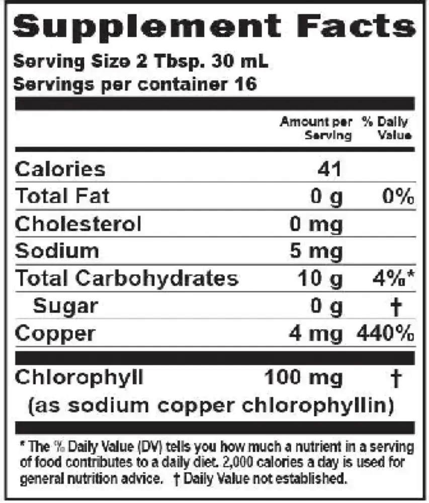 Product image for Liquid Chlorophyll Spearmint.