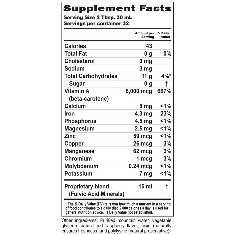 Product image for Raspberry Colloidal Trace Minerals.