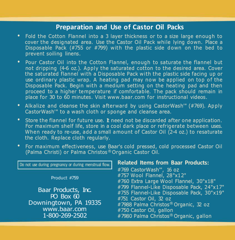 Product image for Cotton Flannel for Caster Oil.