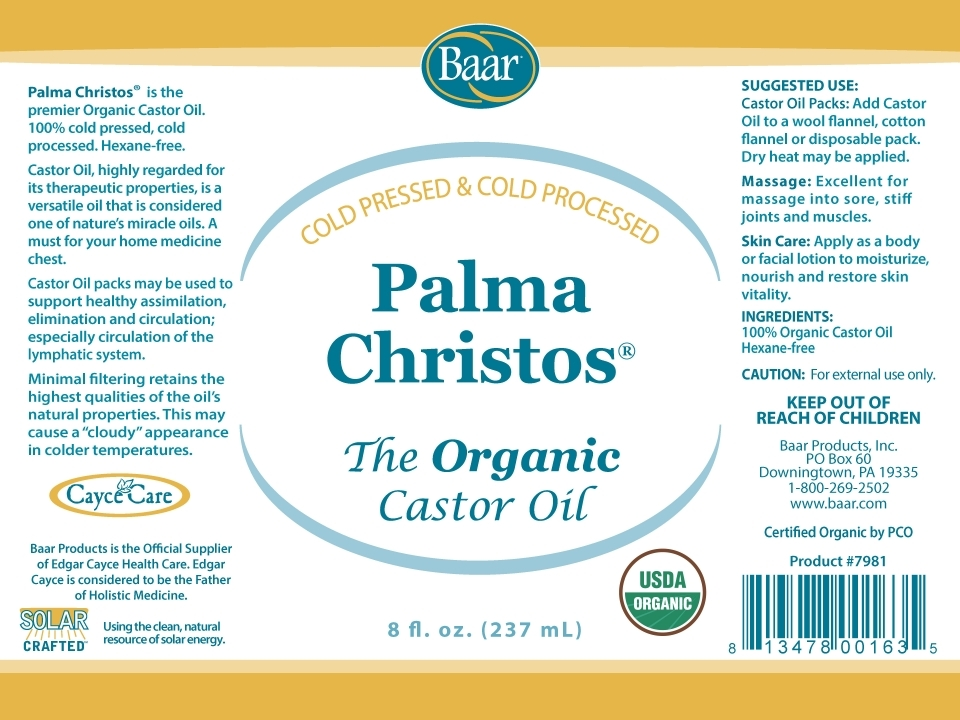 Product image for Palma Christos Organic Castor Oil.