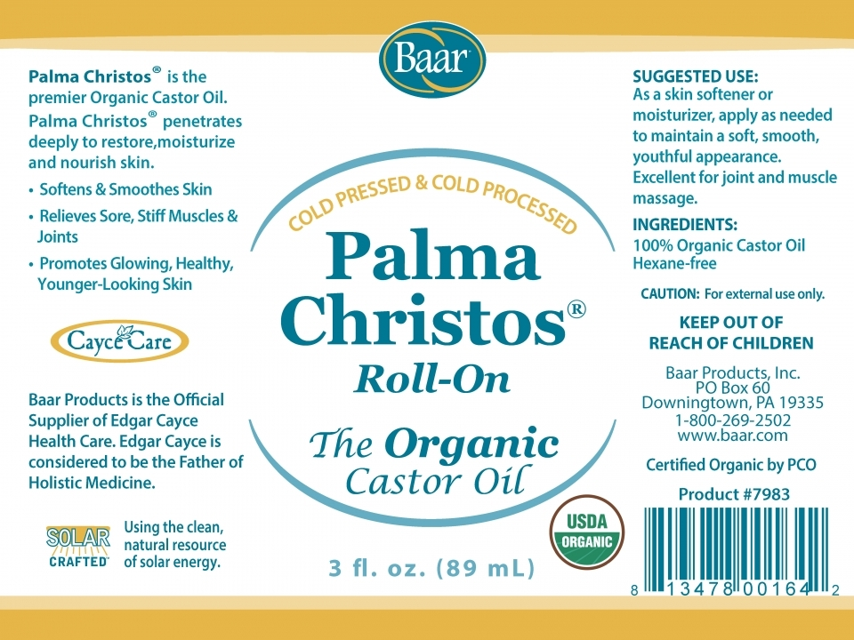 Product image for Palma Christos Organic Roll-On Castor Oil.