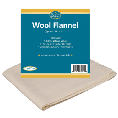 Wool Flannel for Castor Oil packs 1 Packet