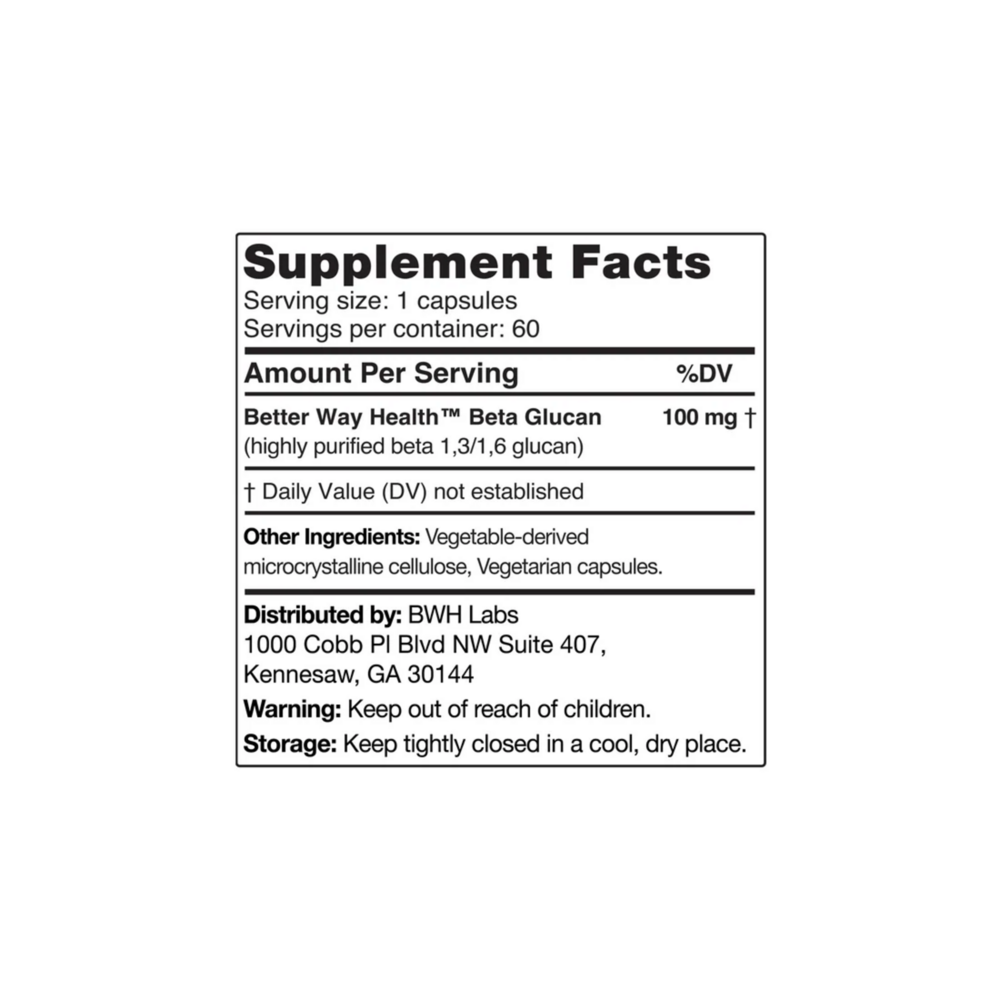 Product image for Beta Glucan 100mg.