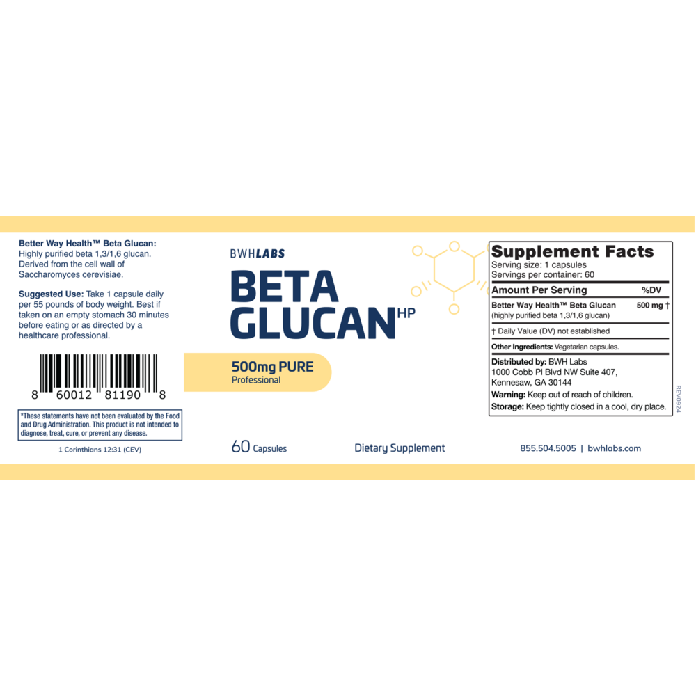 Product image for Beta Glucan 500mg.