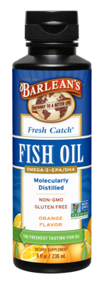 Fresh Catch Fish Oil Orange Flavor Liquid 236 Milliliters
