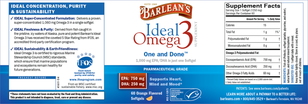 Product image for Ideal Omega3.