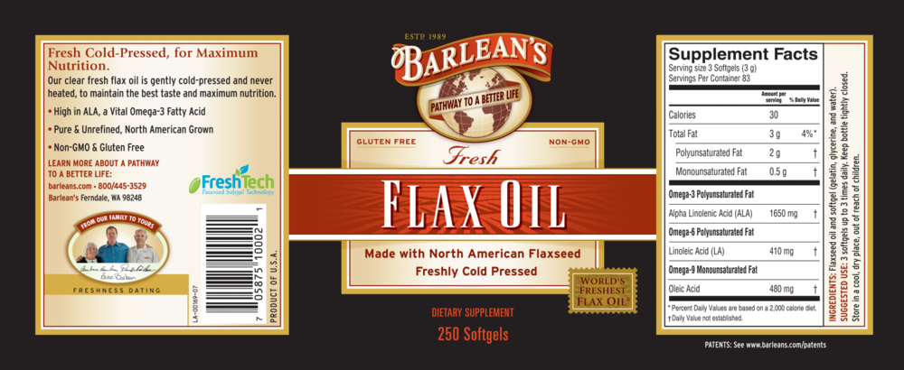 Product image for Flax Oil - Softgels.
