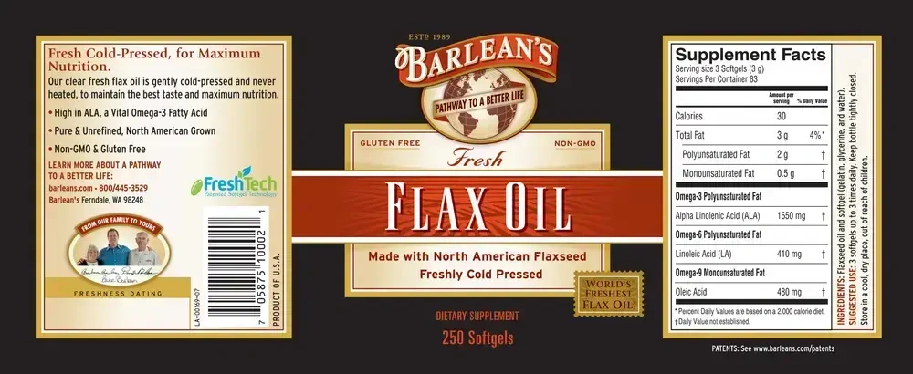 Product image for Flax Oil - Softgels.