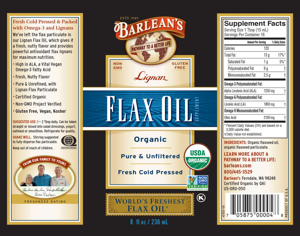 Product image for Lignan Flax Oil.