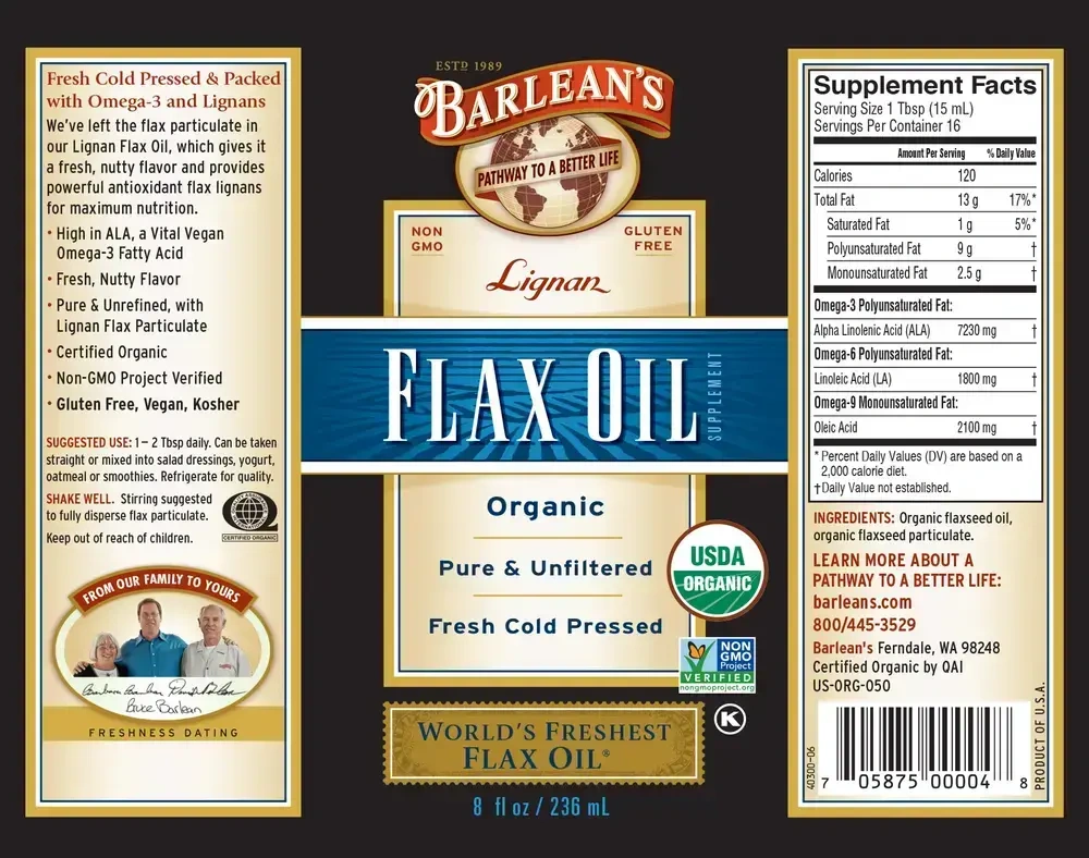 Product image for Lignan Flax Oil.